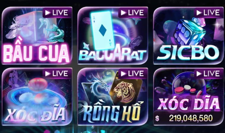 Danh Mục Trò Chơi Tại Sảnh Casino Online 789Club Trải Nghiệm Sòng Bài Trực Tuyến Đẳng Cấp Quốc Tế