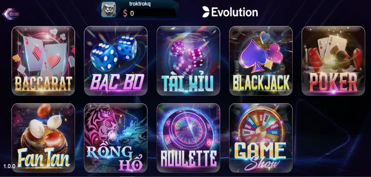 Evolution Live Tại 789Club Trải Nghiệm Sòng Bài Đẳng Cấp Quốc Tế Đỉnh Cao