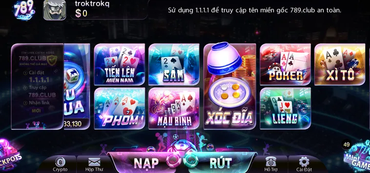 Đa Dạng Trò Chơi Tại Sảnh Game Bài 789Club Uy Tín Hàng Đầu Hiện Nay