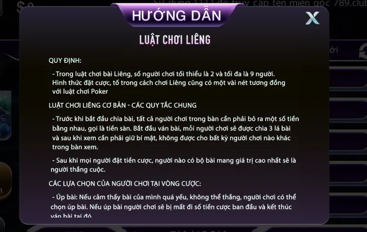 Hướng Dẫn Tham Gia Chơi Liêng Tại 789Club Thắng Cược Đỉnh Cao